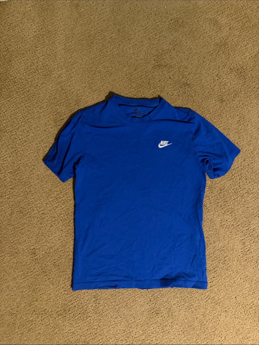 Nike Men's Blue Crew Neck Short Sleeve Tee
